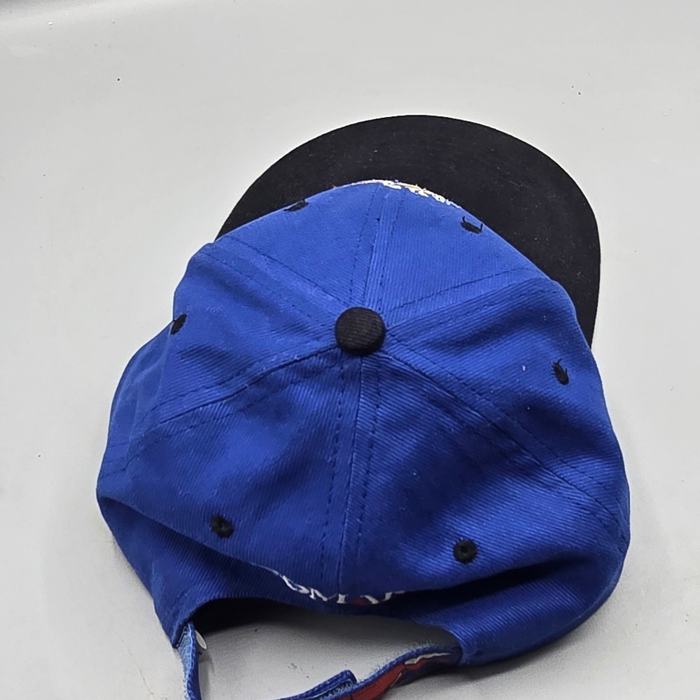Vintage Chicago Bulls Championship Hat Blue Black Kick10 Pro Gear NBA Cap 90s - Picture 6 of 13